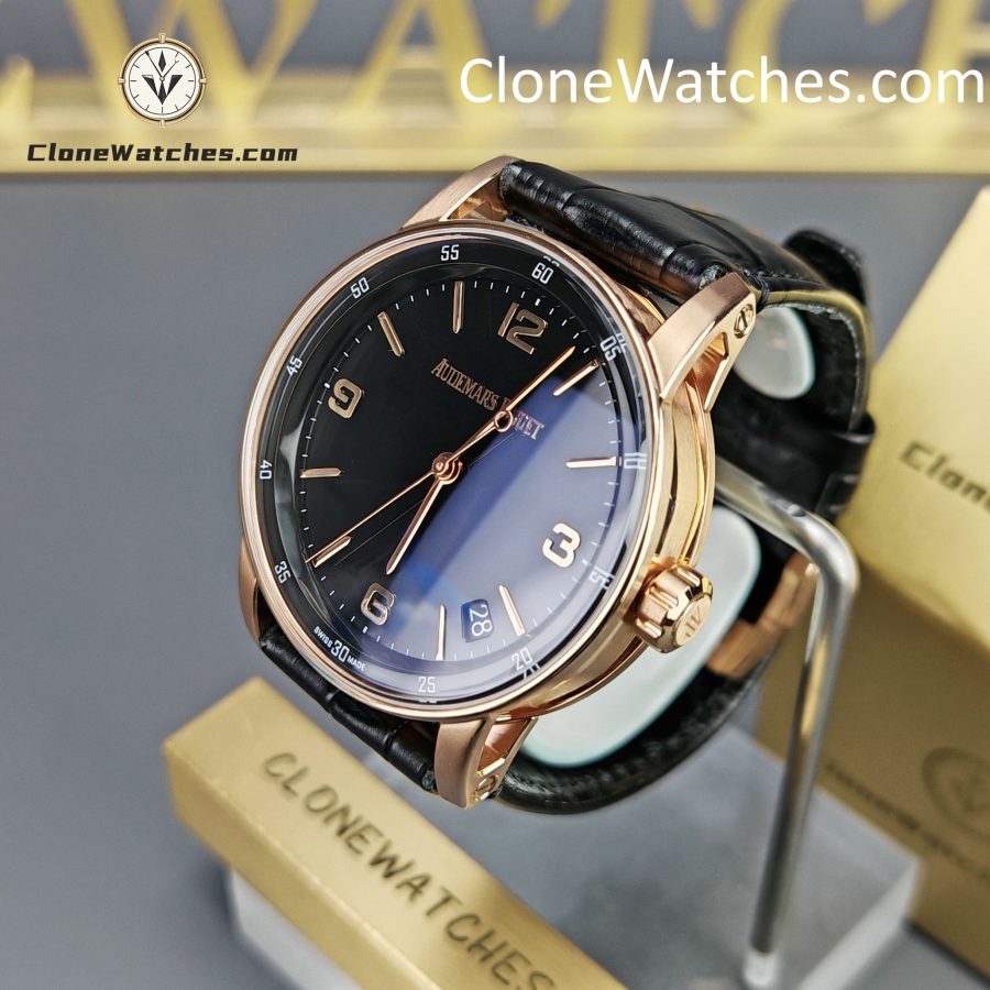 Audemars Piguet Super Clone Watches 1:1 Code 11.59 by Rose Gold 15210OR Black Dial 41MM - Image 2