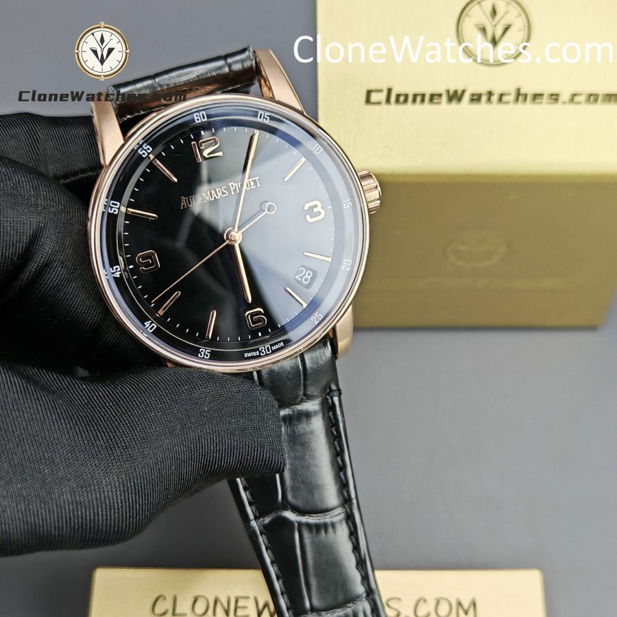 Audemars Piguet Super Clone Watches 1:1 Code 11.59 by Rose Gold 15210OR Black Dial 41MM - Image 3