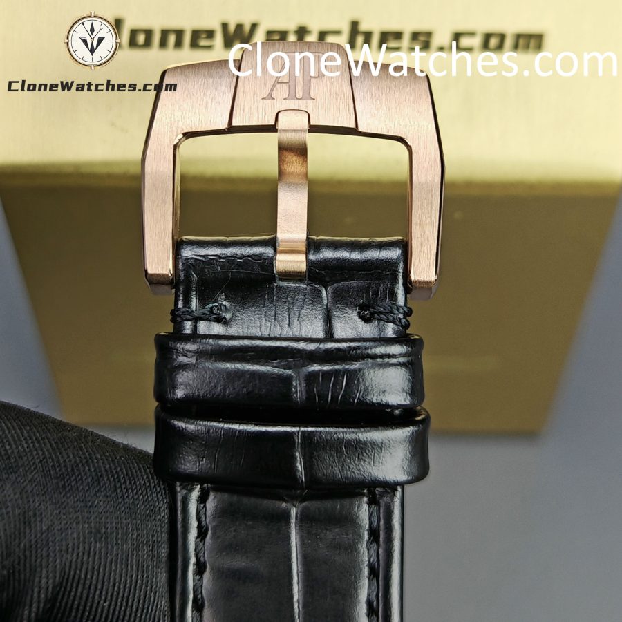 Audemars Piguet Super Clone Watches 1:1 Code 11.59 by Rose Gold 15210OR Black Dial 41MM - Image 8
