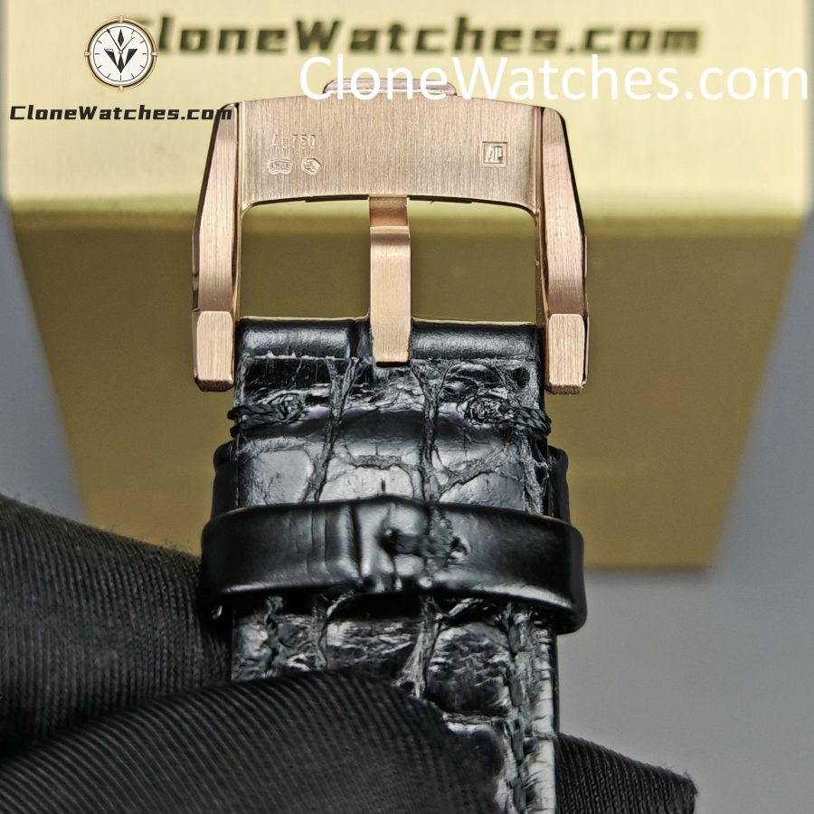 Audemars Piguet Super Clone Watches 1:1 Code 11.59 by Rose Gold 15210OR Black Dial 41MM - Image 9