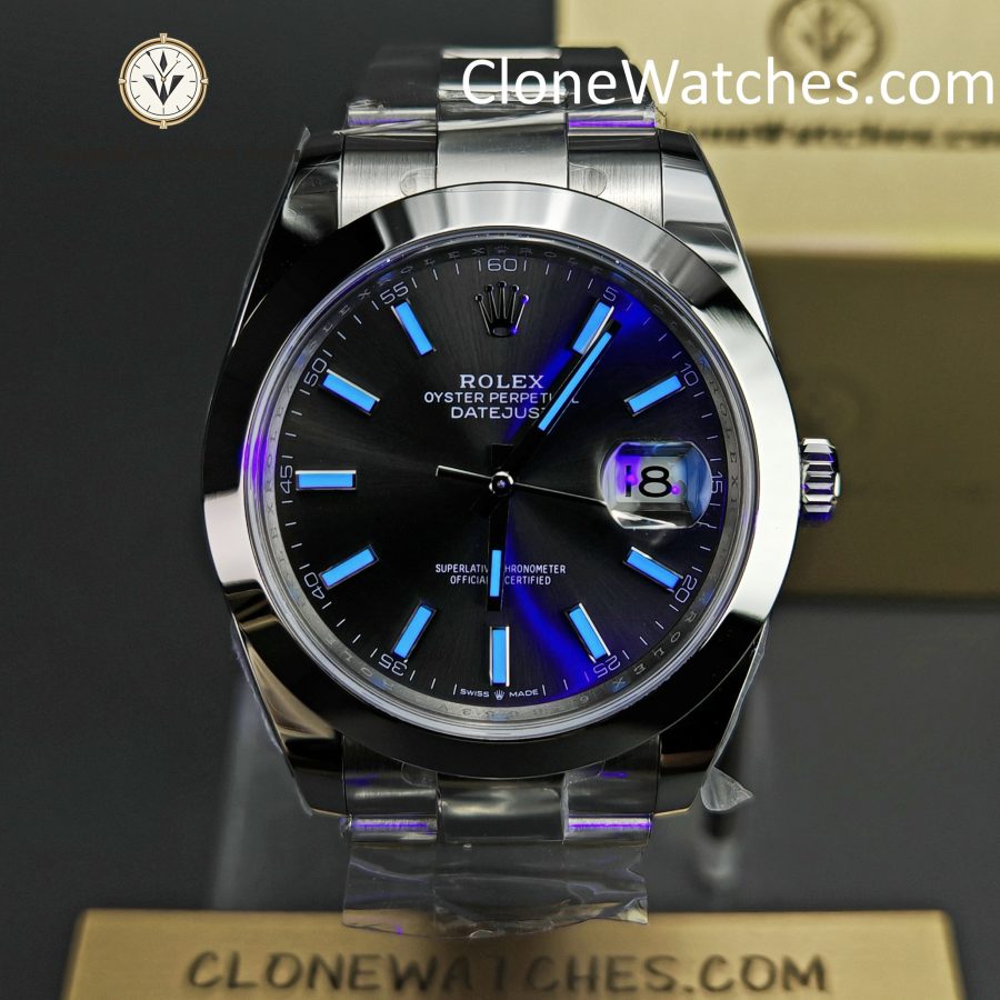 Rolex Super Clone Watches 1:1 DateJust Gray Dial M126300 - 0007 Oyster 41MM 3235 Movement - Image 2