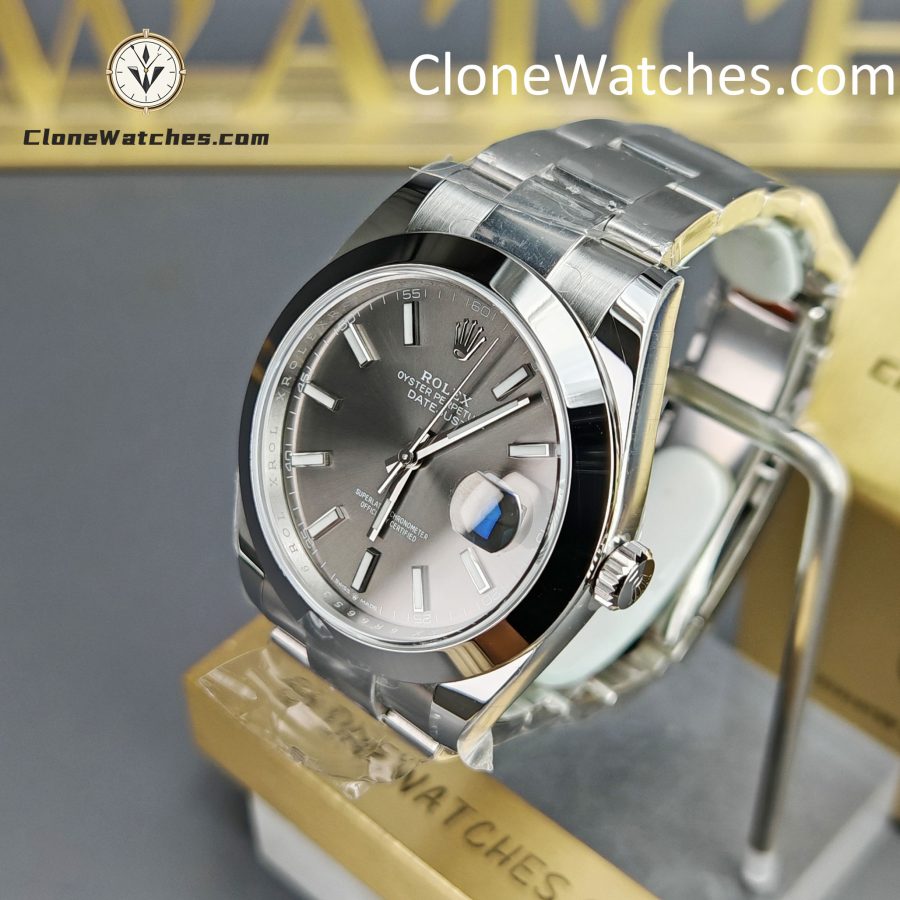 Rolex Super Clone Watches 1:1 DateJust Gray Dial M126300 - 0007 Oyster 41MM 3235 Movement - Image 3