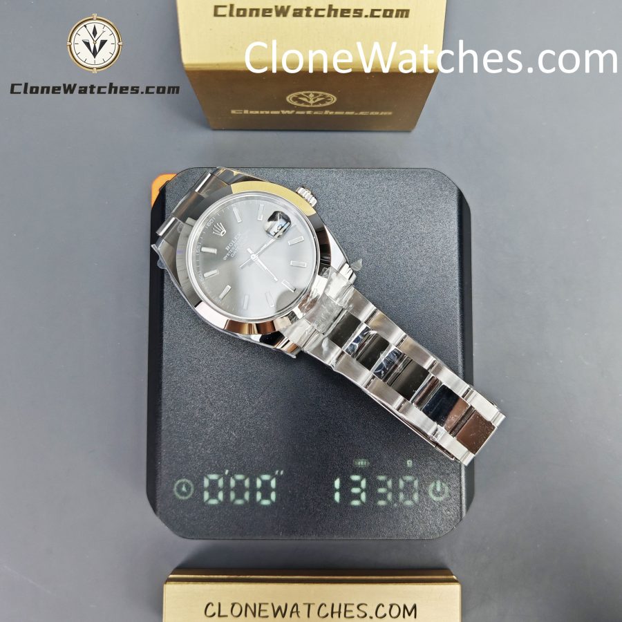 Rolex Super Clone Watches 1:1 DateJust Gray Dial M126300 - 0007 Oyster 41MM 3235 Movement - Image 17
