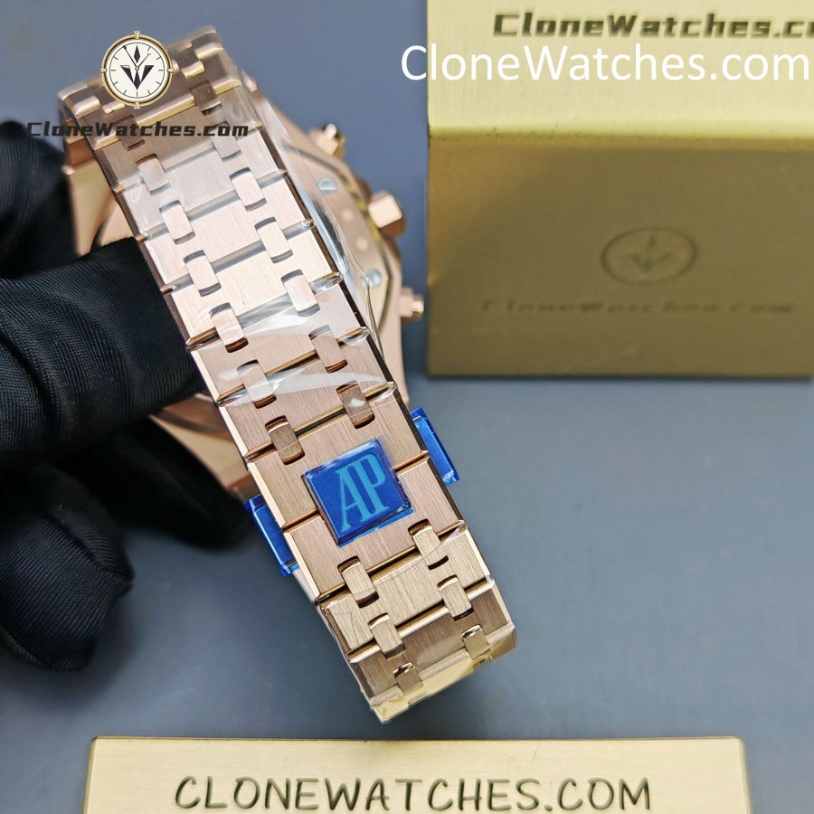 Audemars Piguet Super Clone Watches 1:1 Royal Oak Rose Gold 26239 Blue Dial - Image 7