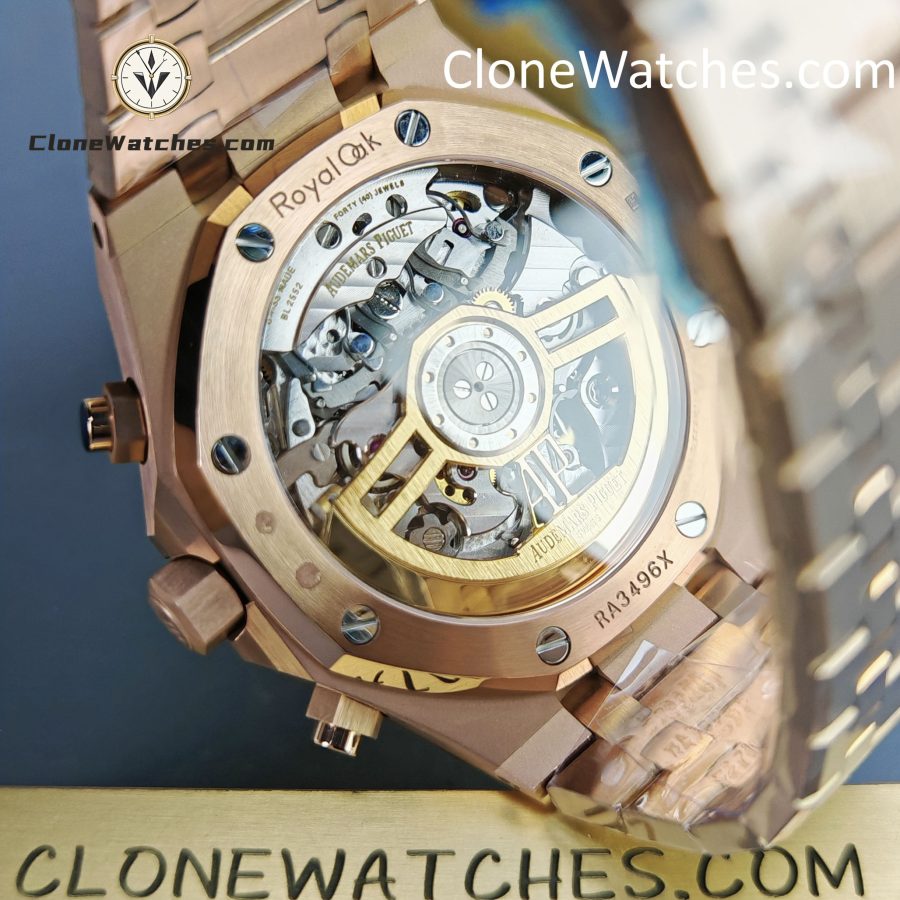 Audemars Piguet Super Clone Watches 1:1 Royal Oak Rose Gold 26239 Blue Dial - Image 11