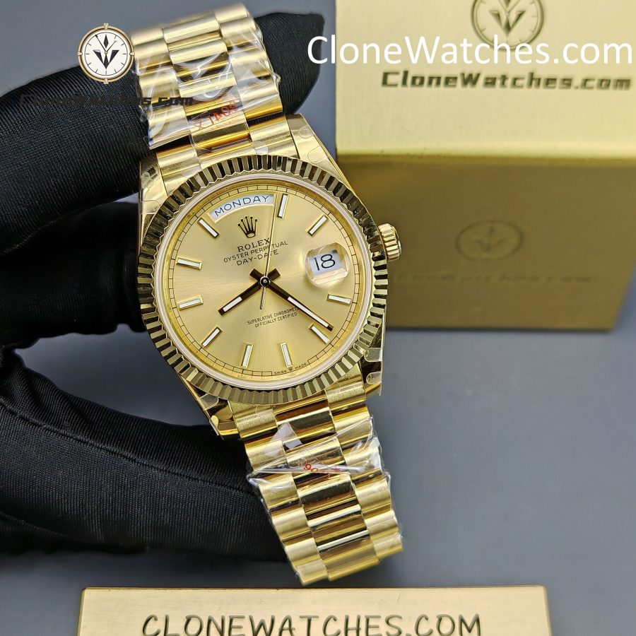 Rolex Super Clone Watches 1:1 Day Date 18K Gold 40mm m228238-0003 3255 Movement - Image 6