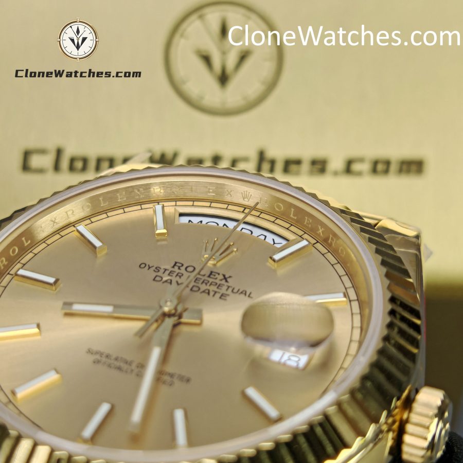 Rolex Super Clone Watches 1:1 Day Date 18K Gold 40mm m228238-0003 3255 Movement - Image 14
