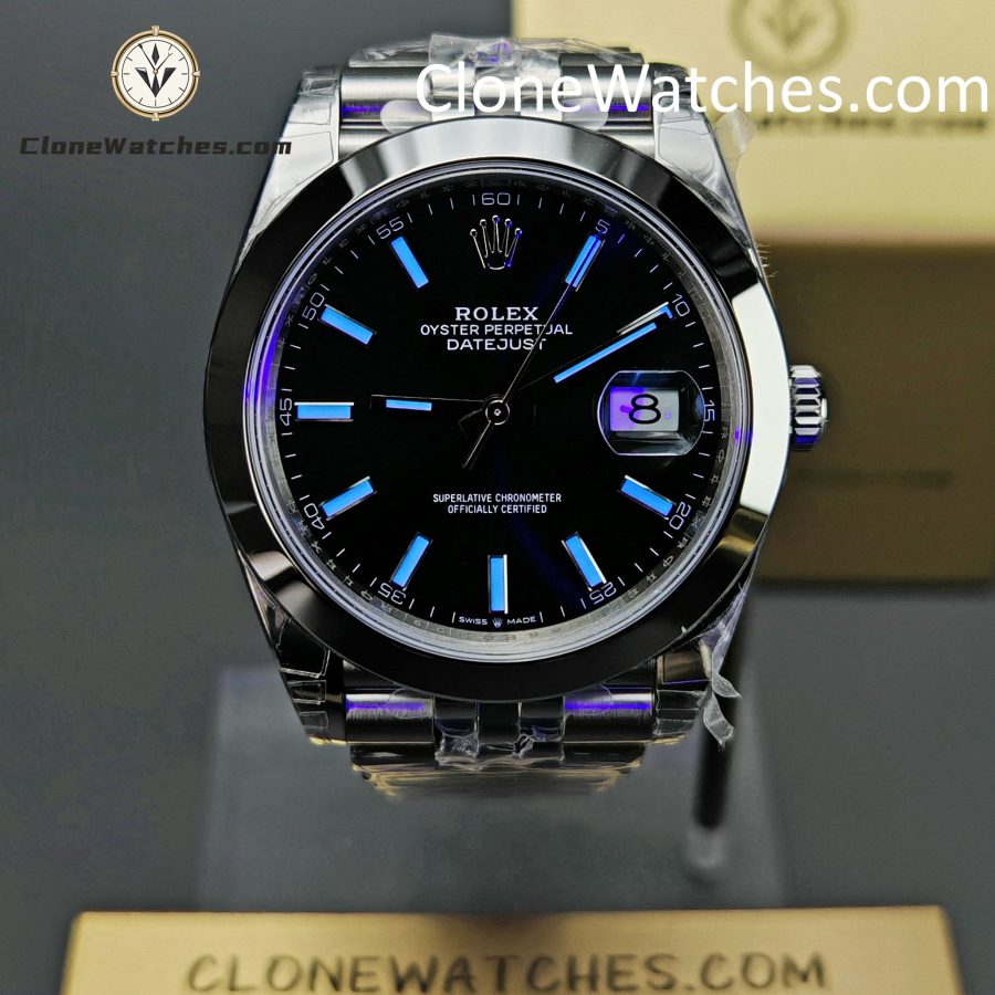 Rolex Super Clone Watches 1:1 DateJust Black Dial m126300-0012 Jubilee 41MM 3235 Movement - Image 2