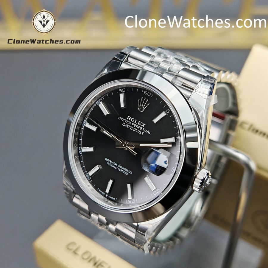 Rolex Super Clone Watches 1:1 DateJust Black Dial m126300-0012 Jubilee 41MM 3235 Movement - Image 3