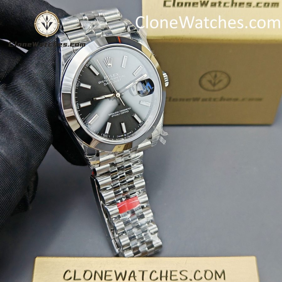 Rolex Super Clone Watches 1:1 DateJust Black Dial m126300-0012 Jubilee 41MM 3235 Movement - Image 4