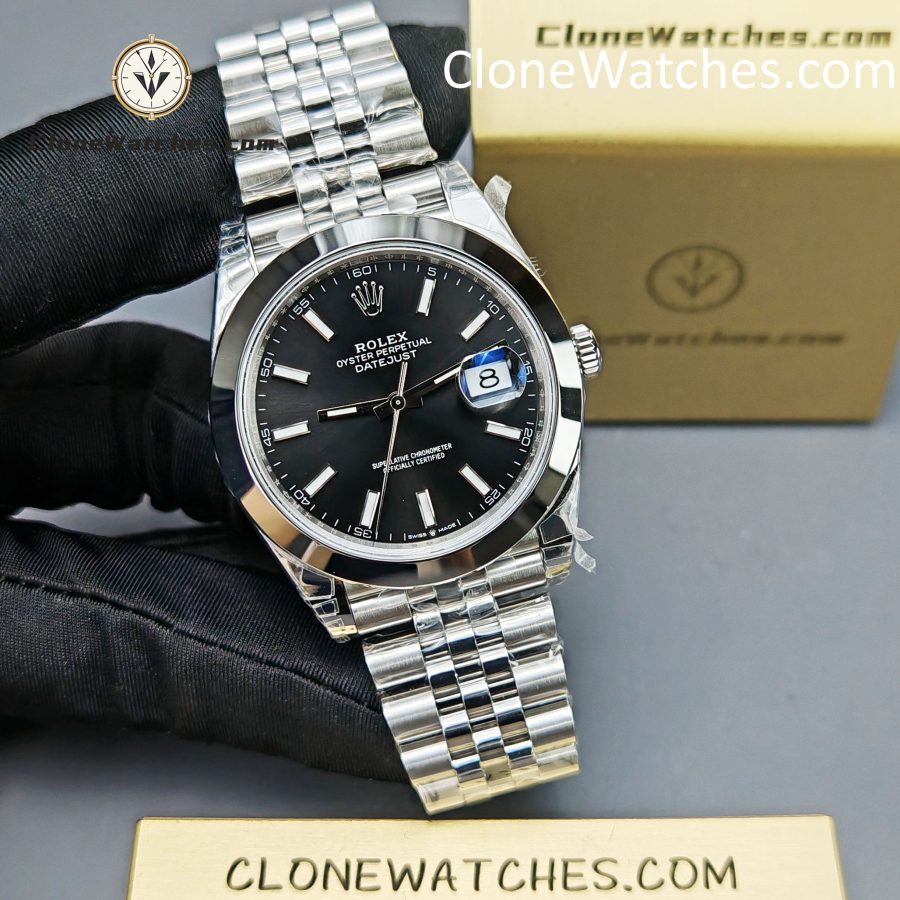 Rolex Super Clone Watches 1:1 DateJust Black Dial m126300-0012 Jubilee 41MM 3235 Movement - Image 6