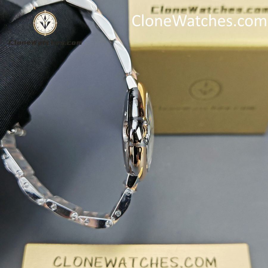 Cartier Super Clone Watches 1:1 Ballon Bleu de W2BB0037 Silver Dial Gold Bezel 33mm - Image 7