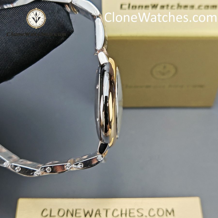 Cartier Super Clone Watches 1:1 Ballon Bleu de W2BB0037 Silver Dial Gold Bezel 33mm - Image 8