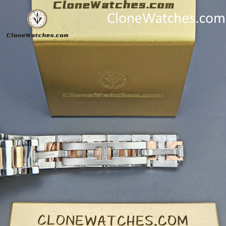 Cartier Super Clone Watches 1:1 Ballon Bleu de W2BB0037 Silver Dial Gold Bezel 33mm - Image 11