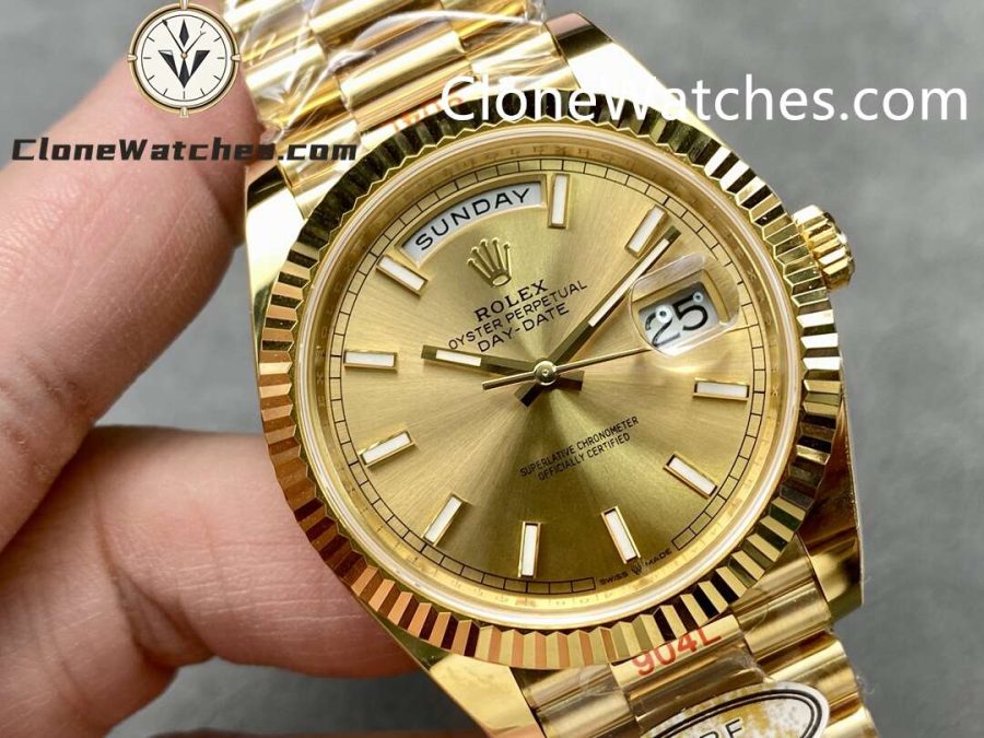 Rolex Super Clone Watches 1:1 Day Date 18K Gold 40mm m228238-0003 3255 Movement - Image 2