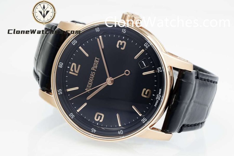 Audemars Piguet Super Clone Watches 1:1 Code 11.59 by Rose Gold 15210OR Black Dial 41MM - Image 4
