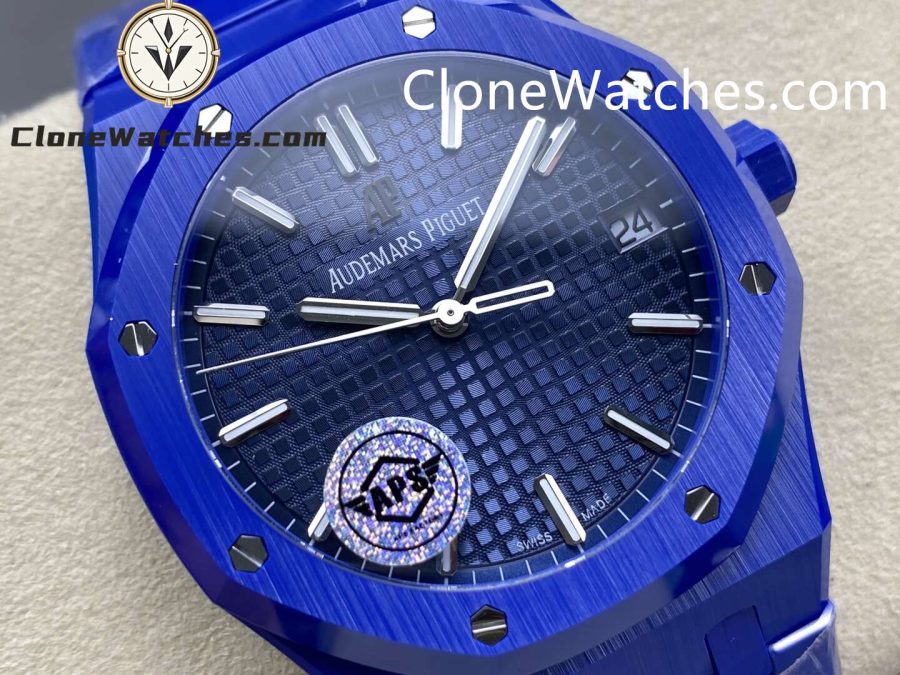 Audemars Piguet Super Clone Watches 1:1 Royal Oak Blue Ceramic 15500 Blue dial - Image 2