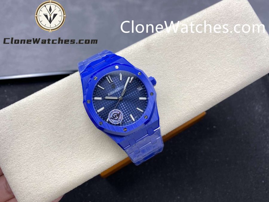 Audemars Piguet Super Clone Watches 1:1 Royal Oak Blue Ceramic 15500 Blue dial - Image 4