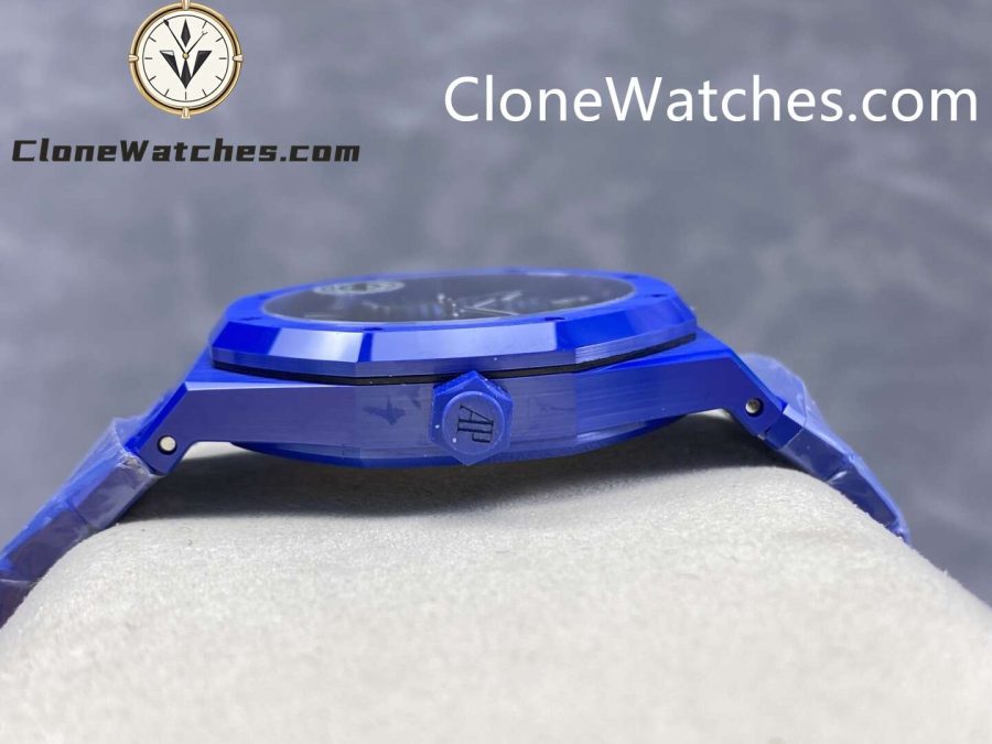 Audemars Piguet Super Clone Watches 1:1 Royal Oak Blue Ceramic 15500 Blue dial - Image 6