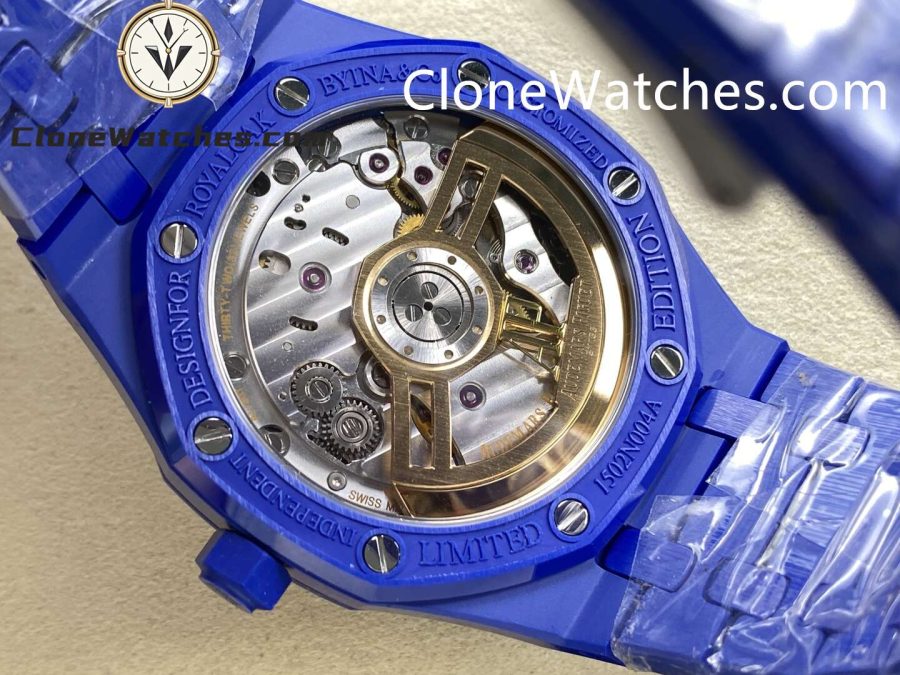 Audemars Piguet Super Clone Watches 1:1 Royal Oak Blue Ceramic 15500 Blue dial - Image 7