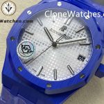 Audemars Piguet Super Clone Watches 1:1 Royal Oak Blue Ceramic 15500 White Dial - Image 3