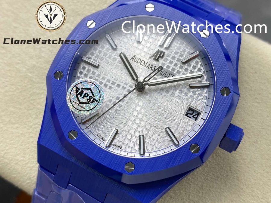 Audemars Piguet Super Clone Watches 1:1 Royal Oak Blue Ceramic 15500 White Dial - Image 3