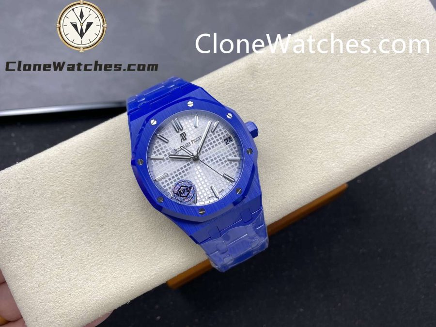 Audemars Piguet Super Clone Watches 1:1 Royal Oak Blue Ceramic 15500 White Dial - Image 4