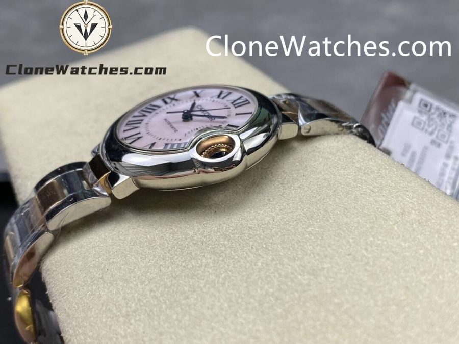 Cartier Super Clone Watches 1:1 Ballon Bleu de W6920070 Pink Mother-of-Pearl Dial 33mm - Image 7
