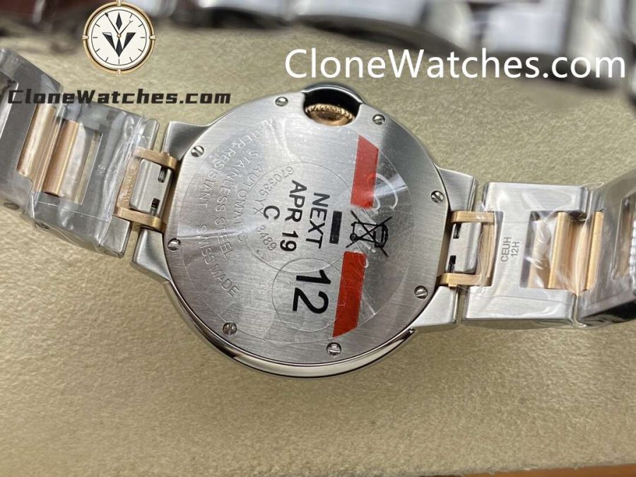 Cartier Super Clone Watches 1:1 Ballon Bleu de W6920070 Pink Mother-of-Pearl Dial 33mm - Image 8