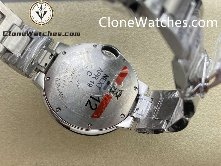 Cartier Super Clone Watches 1:1 Ballon Bleu de W4BB0024 Silver Dial Diamond Bezel 33mm - Image 8