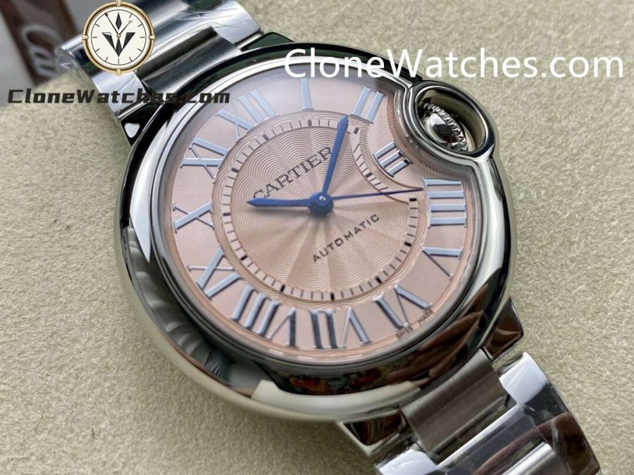 Cartier Super Clone Watches 1:1 Ballon Bleu de WSBB0068 Pink Dial Roman Scale 33mm - Image 2
