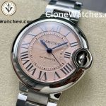 Cartier Super Clone Watches 1:1 Ballon Bleu de WSBB0068 Pink Dial Roman Scale 33mm - Image 3