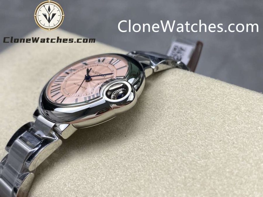 Cartier Super Clone Watches 1:1 Ballon Bleu de WSBB0068 Pink Dial Roman Scale 33mm - Image 7
