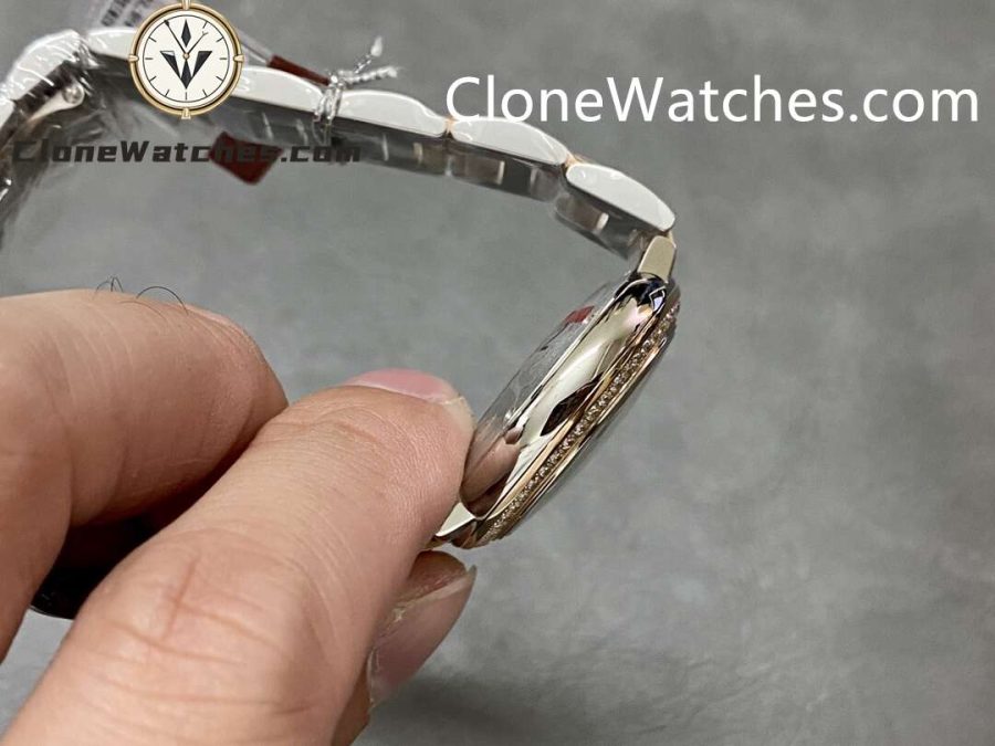Cartier Super Clone Watches 1:1 Ballon Bleu de W3BB0023 Silver Dial Diamond bezel 33mm - Image 4