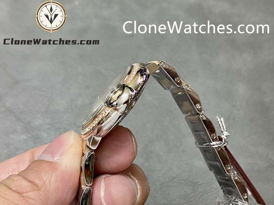 Cartier Super Clone Watches 1:1 Ballon Bleu de W3BB0023 Silver Dial Diamond bezel 33mm - Image 5