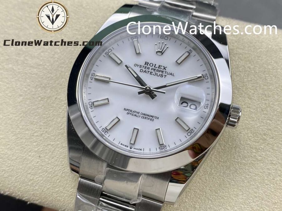 Rolex Super Clone Watches 1:1 DateJust White Dial M126300 – 0005 Oyster 41MM 3235 Movement - Image 3