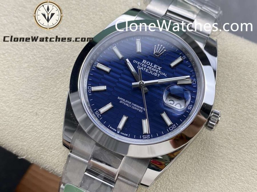 Rolex Super Clone Watches 1:1 DateJust Blue Dial M126300 - 0023 Oyster 41MM 3235 Movement - Image 3
