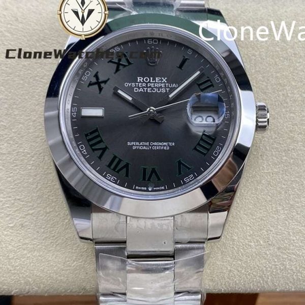 Super Clone Watches – Rolex DateJust Grey Roman Dial M126300 – 0013