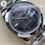 Rolex Super Clone Watches 1:1 DateJust Grey Roman Dial M126300 - 0013 Oyster 41MM 3235 Movement - Image 2