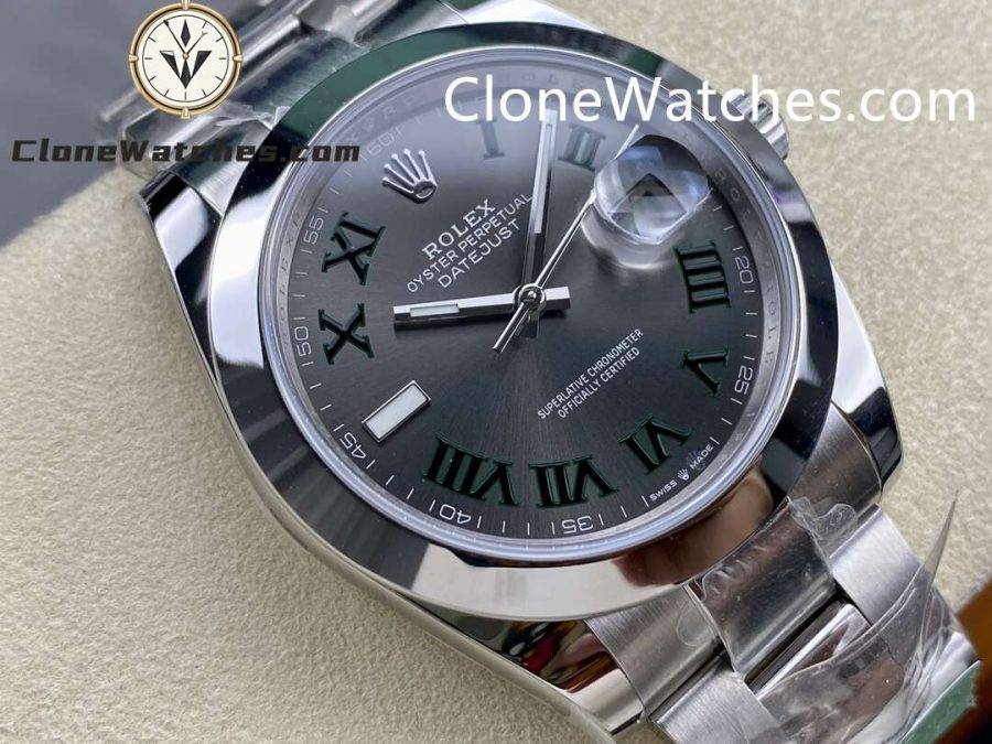 Rolex Super Clone Watches 1:1 DateJust Grey Roman Dial M126300 - 0013 Oyster 41MM 3235 Movement - Image 2