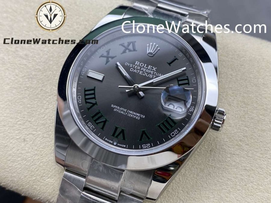 Rolex Super Clone Watches 1:1 DateJust Grey Roman Dial M126300 - 0013 Oyster 41MM 3235 Movement - Image 3