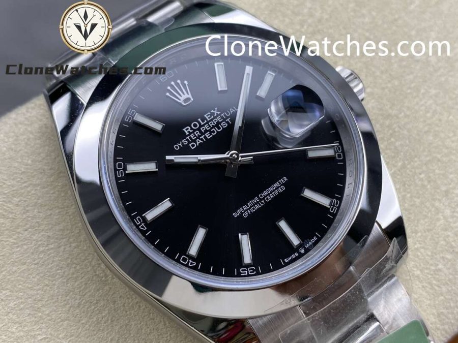 Rolex Super Clone Watches 1:1 DateJust Black Dial M126300 – 0011 Oyster 41MM 3235 Movement - Image 2