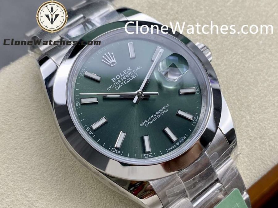 Rolex Super Clone Watches 1:1 DateJust Green Dial M126300 - 0019 41MM Oyster 3235 Movement - Image 2