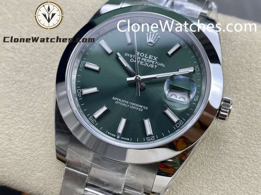 Rolex Super Clone Watches 1:1 DateJust Green Dial M126300 - 0019 41MM Oyster 3235 Movement - Image 3