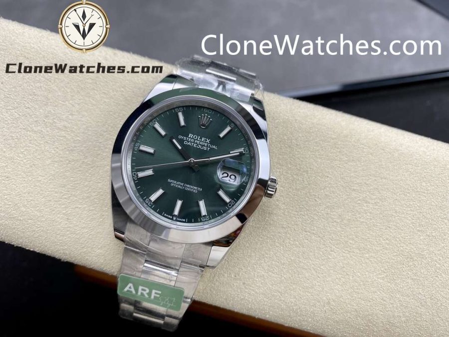 Rolex Super Clone Watches 1:1 DateJust Green Dial M126300 - 0019 41MM Oyster 3235 Movement - Image 4