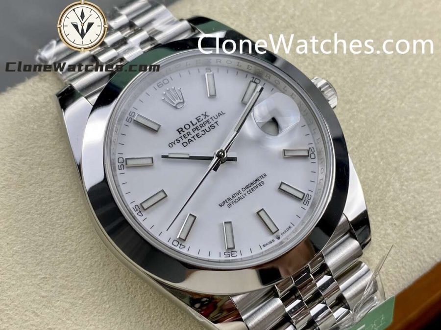 Rolex Super Clone Watches 1:1 DateJust White Dial m126300-0006 Jubilee 41MM 3235 Movement - Image 2