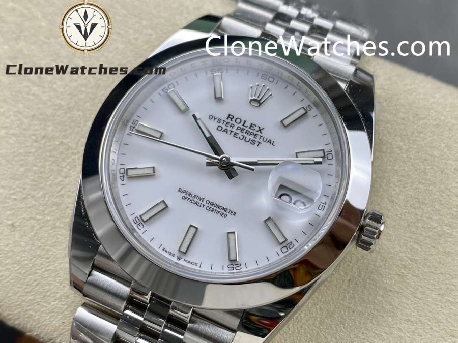 Rolex Super Clone Watches 1:1 DateJust White Dial m126300-0006 Jubilee 41MM 3235 Movement - Image 3