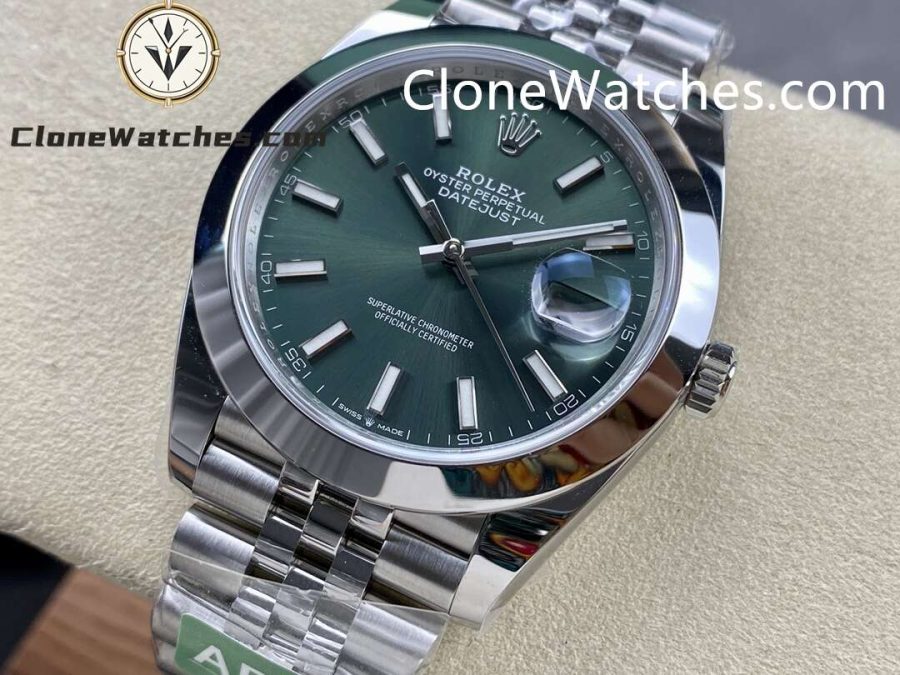 Rolex Super Clone Watches 1:1 DateJust Green Dial m126300-0020 Jubilee 41MM 3235 Movement - Image 3