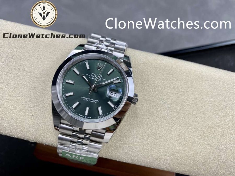 Rolex Super Clone Watches 1:1 DateJust Green Dial m126300-0020 Jubilee 41MM 3235 Movement - Image 4