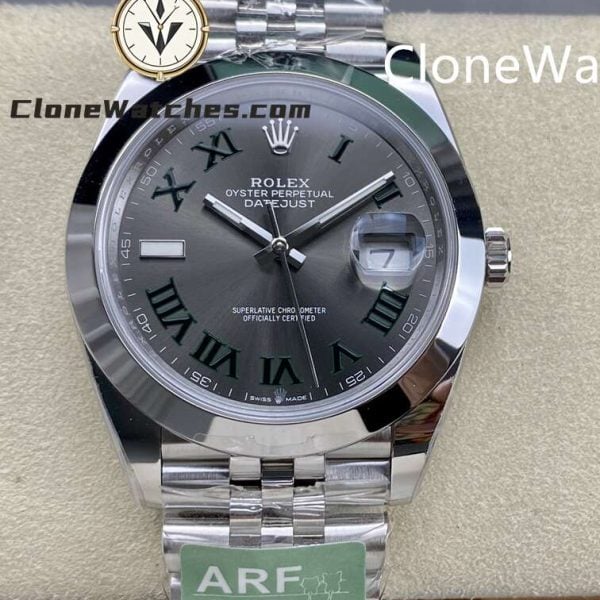 Super Clone Watches – Rolex DateJust Grey Roman Dial m126300-0014